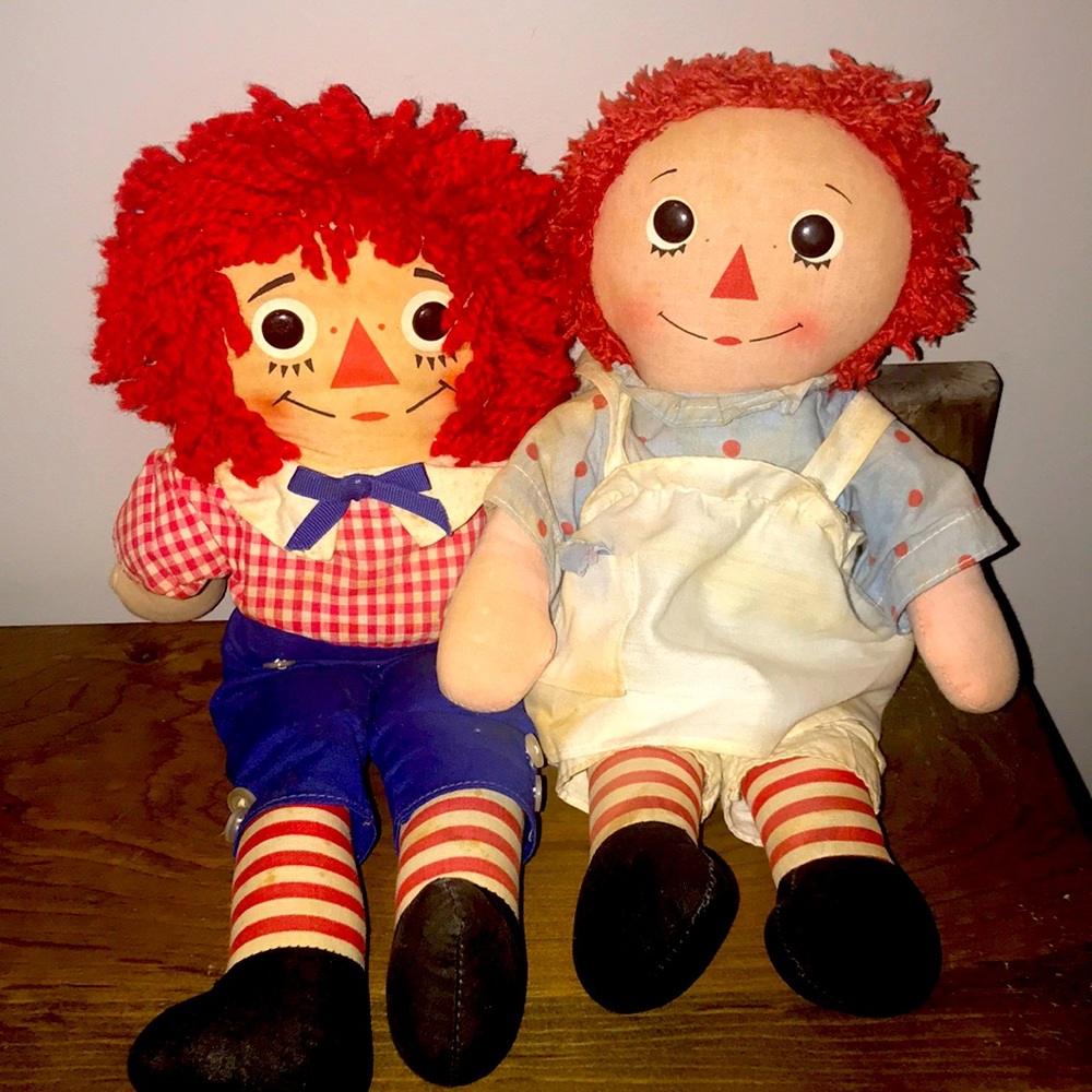 Knickerbocker Antique raggedy Ann an Andy doll